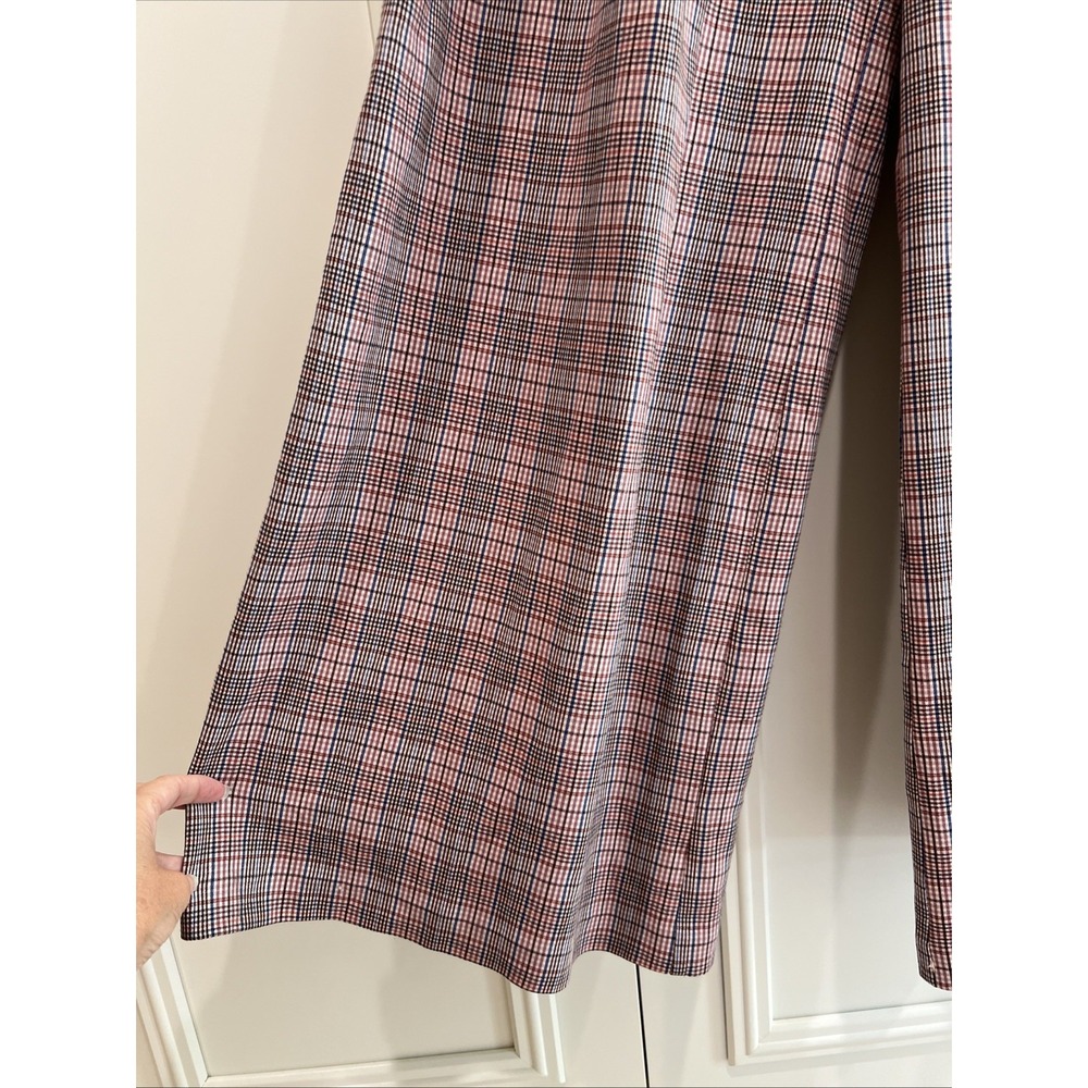 Maeve Anthropologie The Avery Pleated Plaid Wide Leg Pants Sz 8 Preppy Academia - Picture 3 of 10
